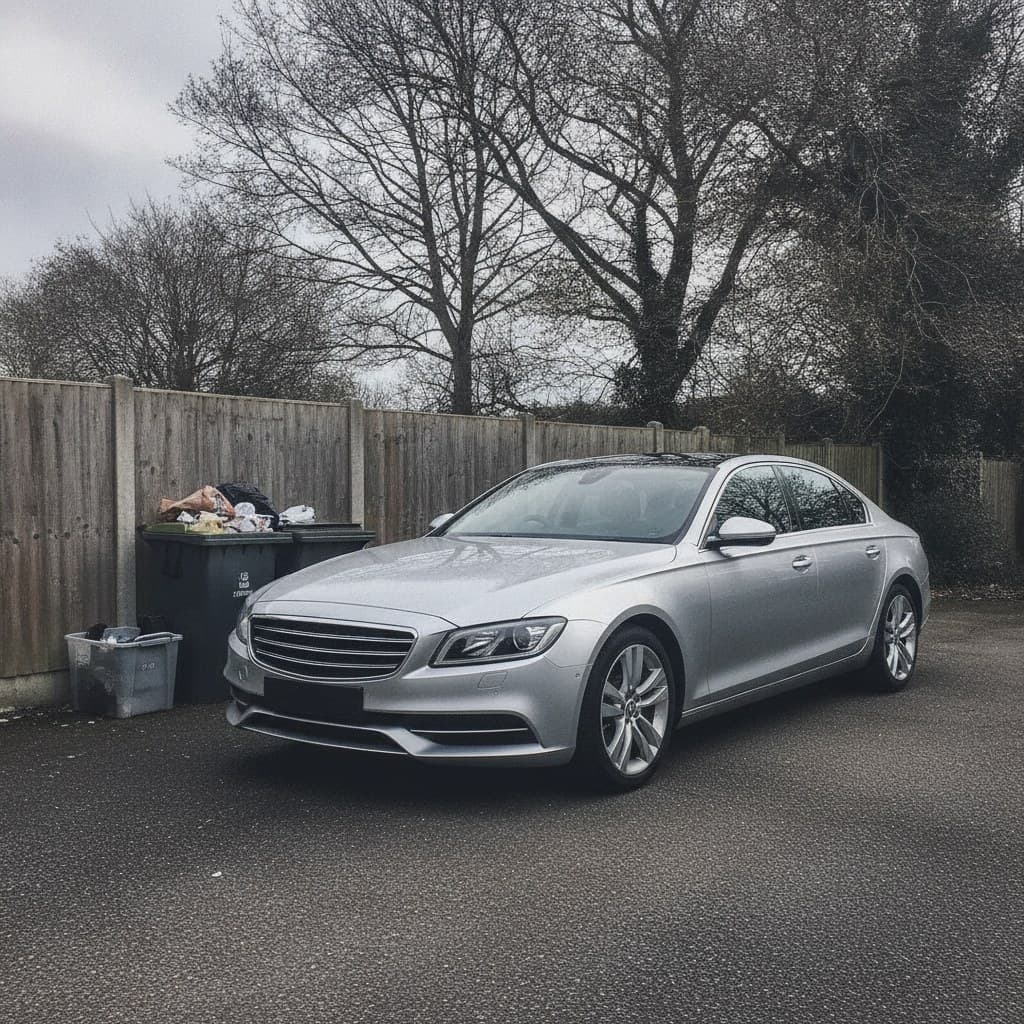 Car photo before AI background enhancement